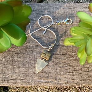 Hand Crafted Sea Glass and Stone Necklace